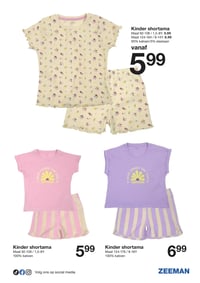 Kinder shortama aanbieding bij Zeeman – geldig van 21.03.2026 t/m 03.04.2026