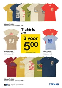 T-shirts aanbieding bij Zeeman – geldig van 21.03.2026 t/m 03.04.2026