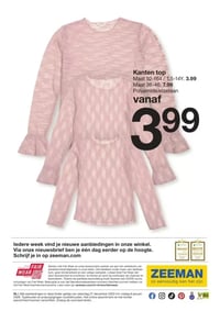 Kanten top aanbieding bij Zeeman – geldig van 27.12.2025 t/m 09.01.2026