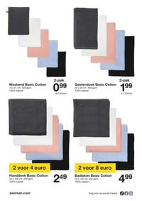 Badlaken Basic Cotton aanbieding bij Zeeman – geldig van 27.12.2025 t/m 09.01.2026